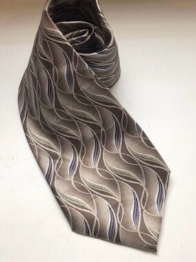 Pierre Cardin Tie Men’s Brown Pattern Silk Tie Office Business Dress Career
